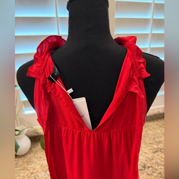 NWT Red Tiered Halter Maxi Dress with Pockets – Size M - Picture 5 of 7